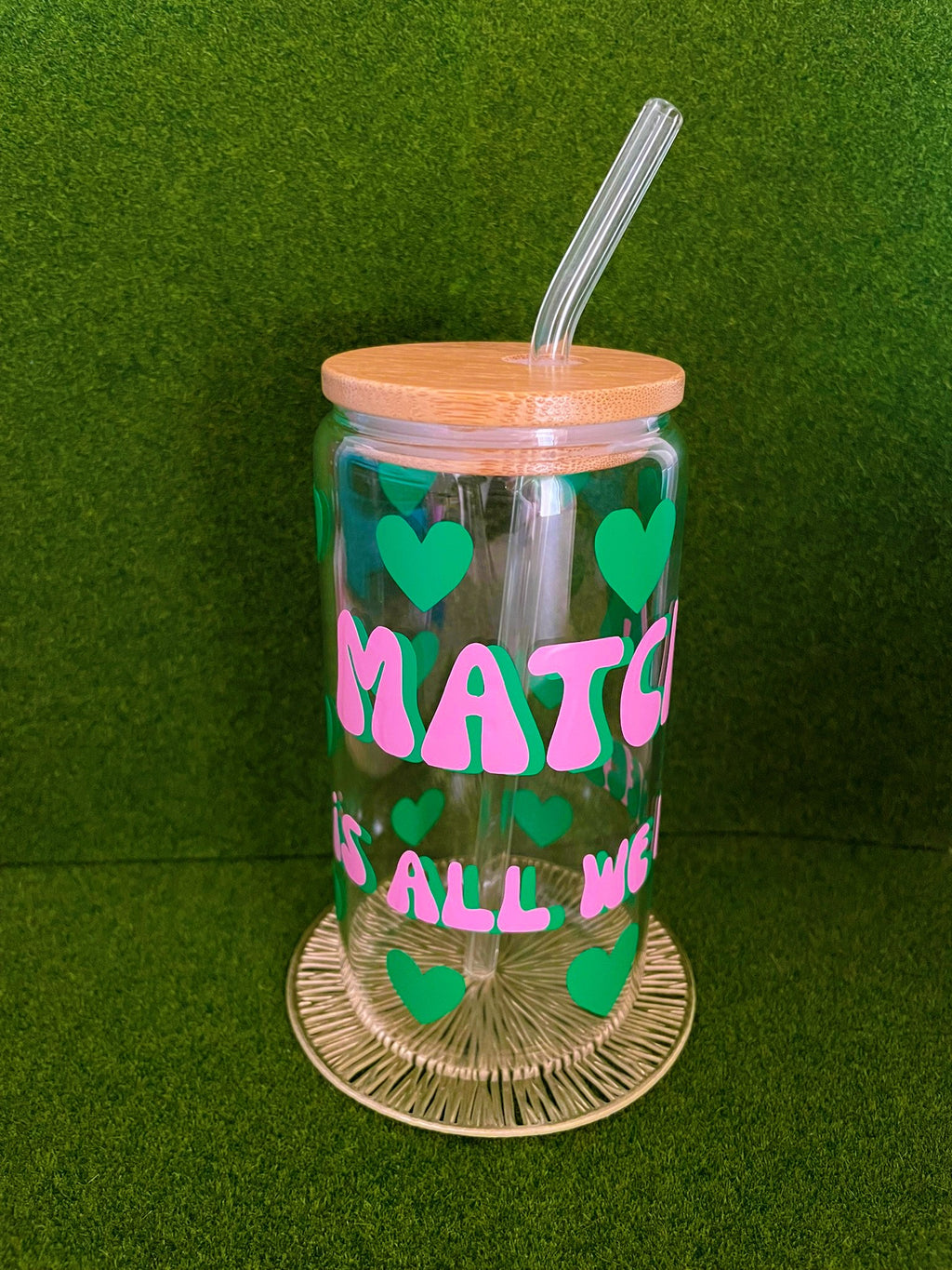 Matcha Lovers Glass Cup