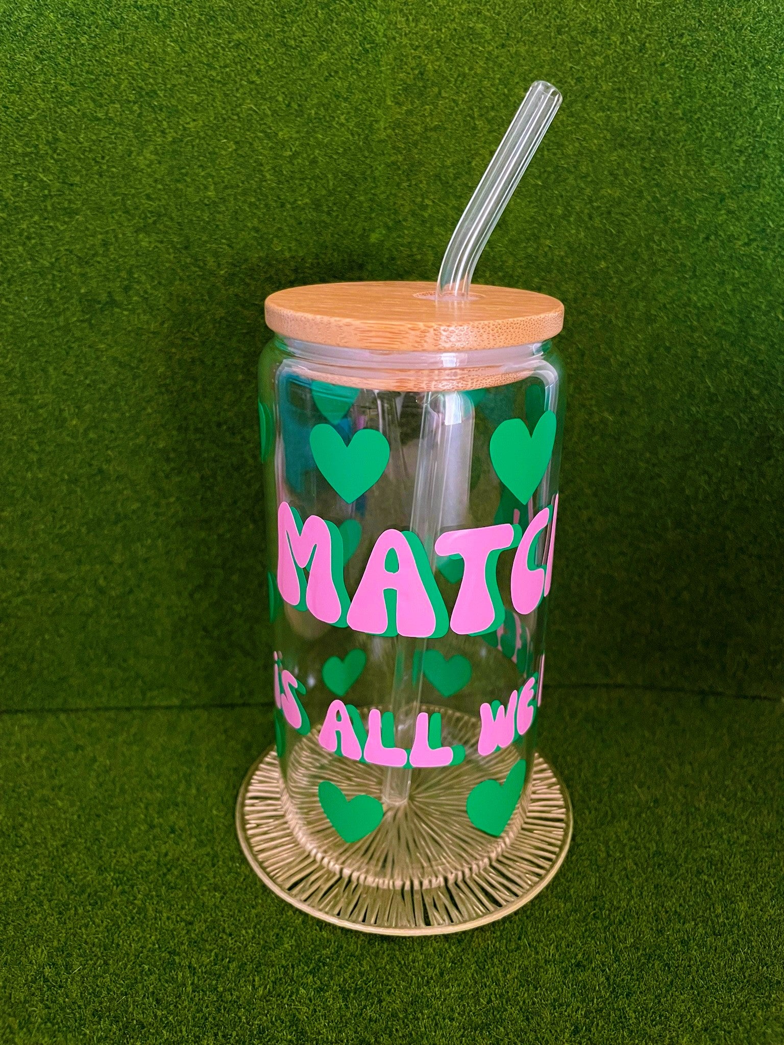 Matcha Lovers Glass Cup